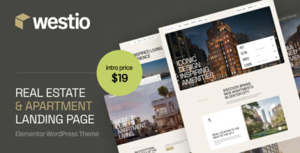 Westio – Real Estate Apartment Landing Page WordPress Theme