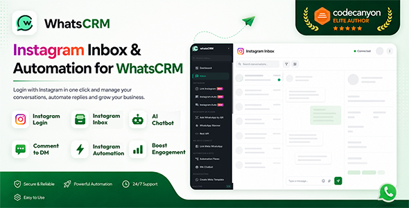 WhatsCRM Instagram Automation - Addon for WhatsCRM WhatsCRM Instagram Automation - Addon for WhatsCRM