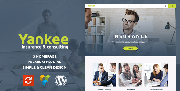 Yankee - Insurance Consulting WordPress Theme