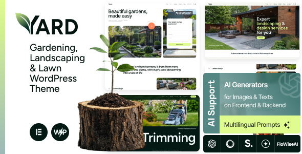 Yard - Gardening, Landscaping Lawn WordPress Theme