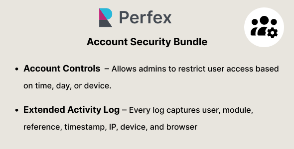 Account Security Bundle for Perfex CRM Account Security Bundle for Perfex CRM