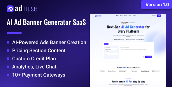 AdMuse - AI-Powered Ad Banner Generator AdMuse - AI-Powered Ad Banner Generator
