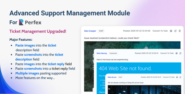 Advanced Support Management Module for Perfex CRM Advanced Support Management Module for Perfex CRM
