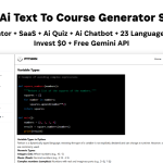 Ai Course Generator - Text To Course SaaS Ai Quiz Ai Chat Translation Earn Desktop App React Admin