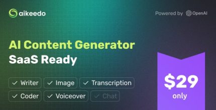Aikeedo AI - SAAS / OpenAI - AI Chat, Content, Image, Voice, Code