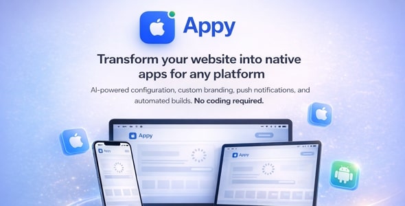 Appy – AI-Powered No-Code Mobile App Builder SaaS Platform Appy – AI-Powered No-Code Mobile App Builder SaaS Platform