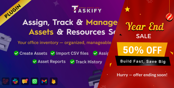 Assets Resources Organizer, Tracker and Management Plugin for Taskify Assets Resources Organizer, Tracker and Management Plugin for Taskify