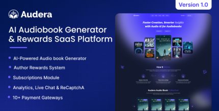 Audera - AI Audiobook Generator Rewards SaaS