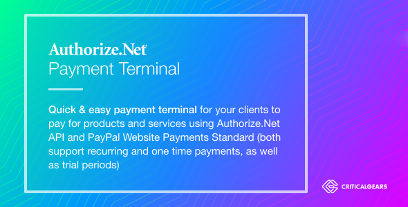 Authorize.net Payment Terminal Authorize.net Payment Terminal