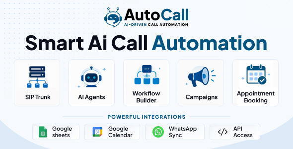 AutoCall - AI Voice Calling Lead Automation SaaS Platform Node.js Script AutoCall - AI Voice Calling Lead Automation SaaS Platform Node.js Script