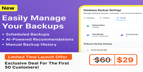 Backup Module for Tabletrack Backup Module for Tabletrack