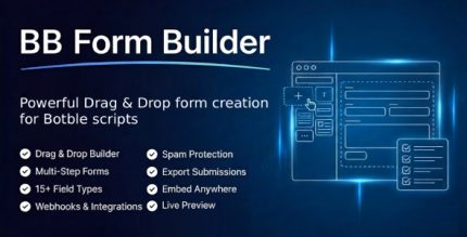 BB Form Builder - Drag Drop Form Builder plugin for Botble scripts