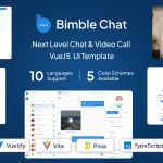 Bimble Chat – VueJS + Vuetify Chat App UI Template
