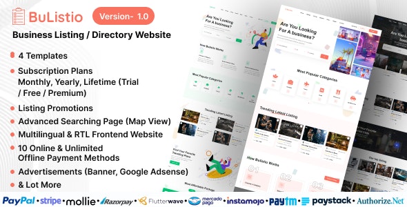Bulistio - Business Listing / Directory Website (Subscription Based) Bulistio - Business Listing / Directory Website (Subscription Based)