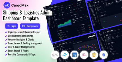 Cargomax – Shipping Logistics Admin Dashboard Next.js Template