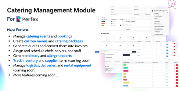 Catering Management Module for Perfex CRM Catering Management Module for Perfex CRM