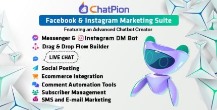 ChatPion: AI Chatbot for Facebook, Instagram, eCommerce, SMS/Email Social Media Marketing (SaaS) [Extended License]