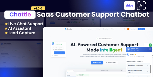 Chattie - Saas Customer Support Chatbot Chattie - Saas Customer Support Chatbot