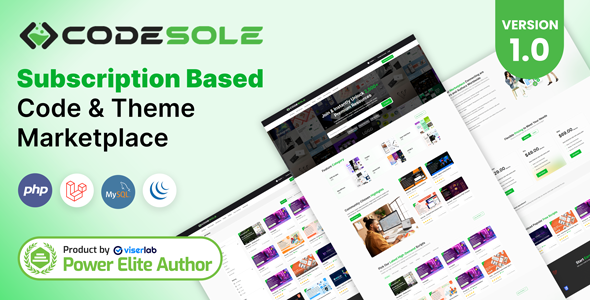 CodeSole - Subscription Based Code And Theme Marketplace CodeSole - Subscription Based Code And Theme Marketplace