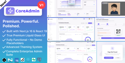 CoreAdmin – Next.js Admin Dashboard Template | React 19, Tailwind CSS, SaaS, CRM, Analytics, AI Apps