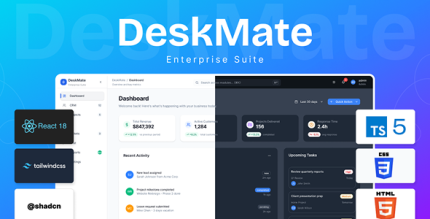 DeskMate – SaaS CRM, HR, Projects Chat Management React Dashboard Template