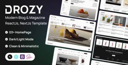 Drozy - Modern Blog Magazine NextJs Template