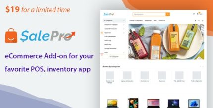 eCommerce add-on for SalePro POS, inventory management app with page builder