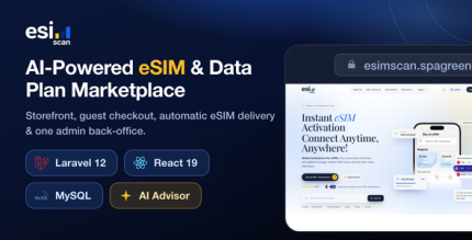 eSimScan - AI-Powered eSIM Data Plan Marketplace Script | PHP React