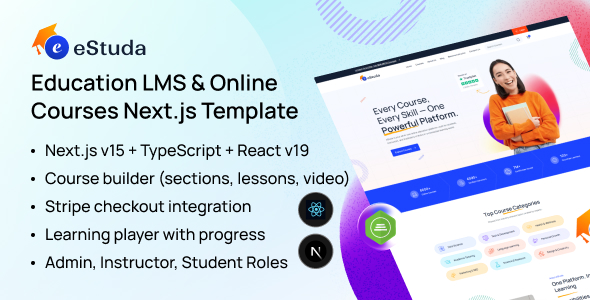 eStuda – React Next.js Learning Management System eStuda – React Next.js Learning Management System