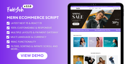 Fabyoh - MERN Stack Ecommerce Script