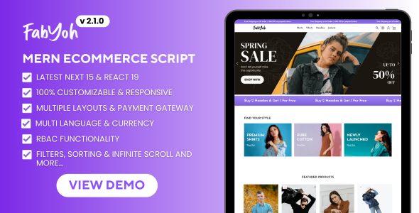 Fabyoh - MERN Stack Ecommerce Script Fabyoh - MERN Stack Ecommerce Script