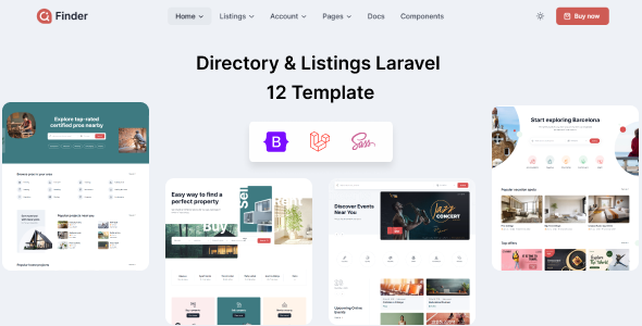 Finder - Laravel 12 Multipurpose Directory Listing Template