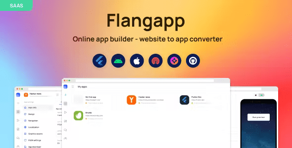 Flangapp PRO - SAAS Online app builder from website