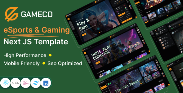 Gameco - eSports and Gaming React Next JS Template Gameco - eSports and Gaming React Next JS Template