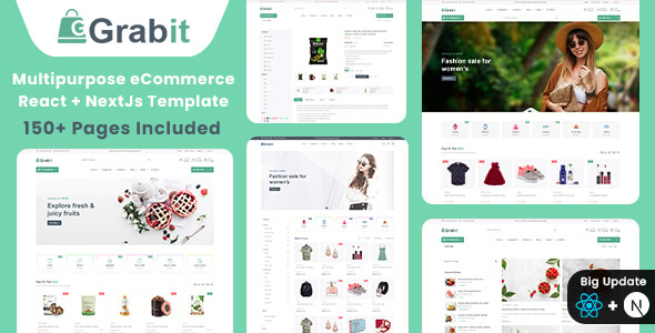 Grabit - Multipurpose eCommerce React + NextJs Template Grabit - Multipurpose eCommerce React + NextJs Template