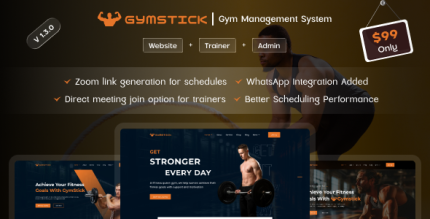 Gymstick- Gym Management System | Website | Trainer Panel | Admin Panel (MERN)