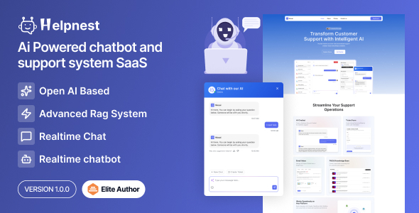 Helpnest - Ai Powered Chatbot And Support Ticketing System Saas Helpnest - Ai Powered Chatbot And Support Ticketing System Saas