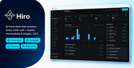 Hiro - AI-Powered Front Desk for Healthcare Clinics SaaS Application