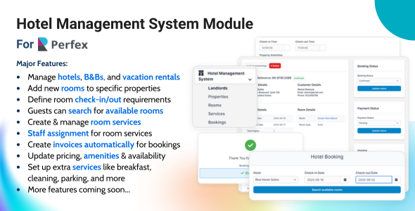 Hotel Management System Module for Perfex CRM Hotel Management System Module for Perfex CRM