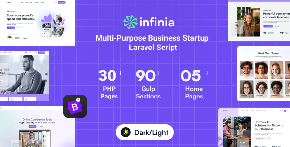Infinia - Multipurpose Business Consulting Startup Laravel Script Infinia - Multipurpose Business Consulting Startup Laravel Script