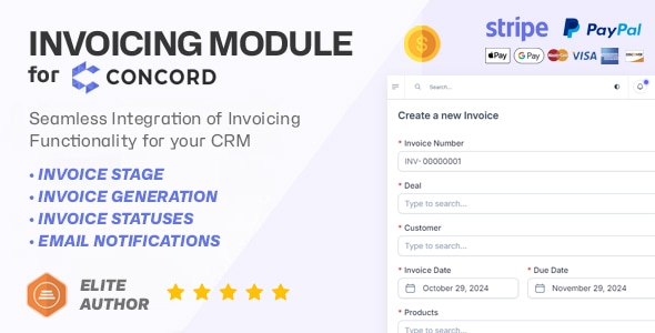 Invoicing Module for Concord CRM - Empower your Deals with Invoices Invoicing Module for Concord CRM - Empower your Deals with Invoices
