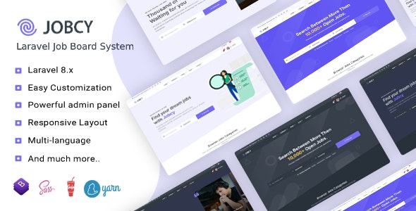 Jobcy - Laravel Job Board Multilingual System Jobcy - Laravel Job Board Multilingual System