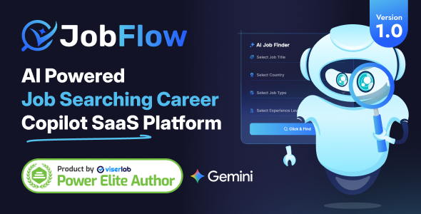 JobFlow - AI Powered Job Searching Career Copilot SaaS Platform JobFlow - AI Powered Job Searching Career Copilot SaaS Platform