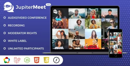 JupiterMeet Pro - White Label Video Conference with AI SaaS