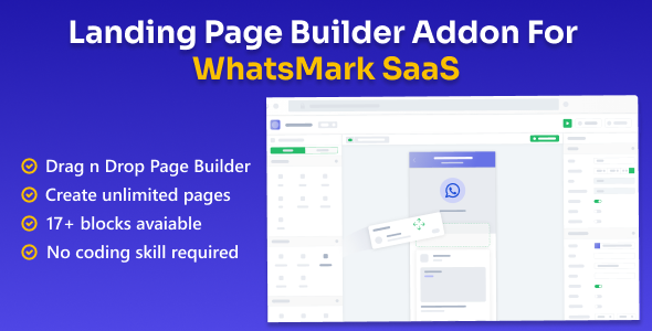Landing Page Builder Addon for WhatsMarkSaaS Landing Page Builder Addon for WhatsMarkSaaS
