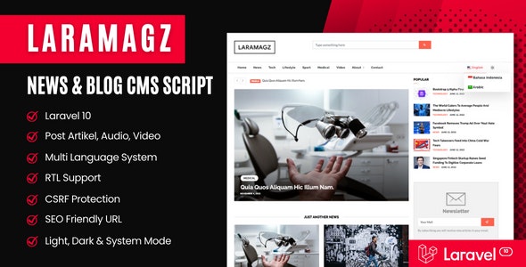 Laramagz - Laravel News Blog CMS Script Laramagz - Laravel News Blog CMS Script