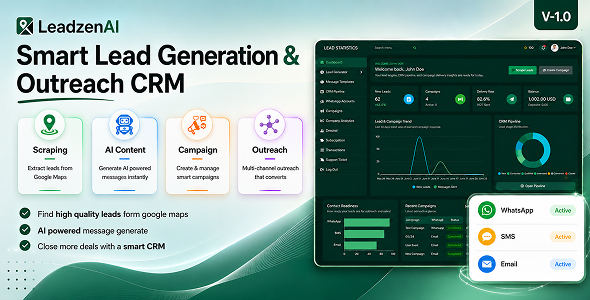 LeadzenAI - Smart Lead Generation Outreach CRM LeadzenAI - Smart Lead Generation Outreach CRM
