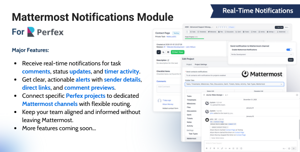 Mattermost Notifications Module for Perfex CRM Mattermost Notifications Module for Perfex CRM
