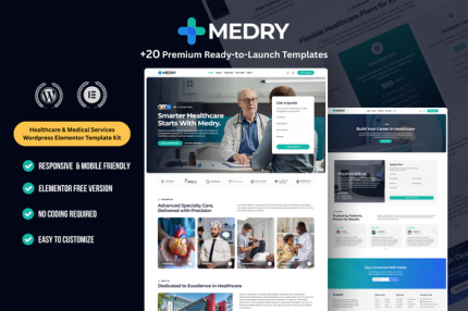 Medry - Healthcare Medical Services Elementor Template Kit