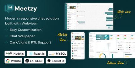 Meetzy – Web WhatsApp Clone Chat | Real-Time Chat | Audio Video Calling | Group Chat | Admin Panel